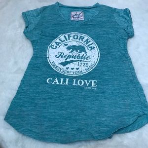 Aqua V-neck California love